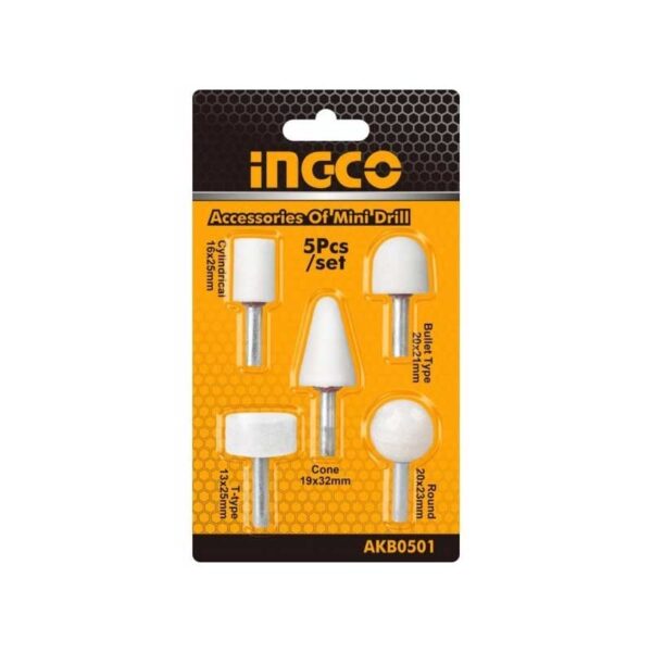 Ingco Accessories For Die Grinder Pack Of 5 Akb0501