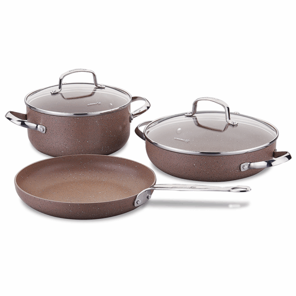 Korkmaz Browni 5Pcs Cookware Set A2899