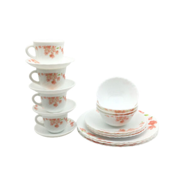 La Opala Dinner Set Aster Pink Classique 20 Pieces Lp020