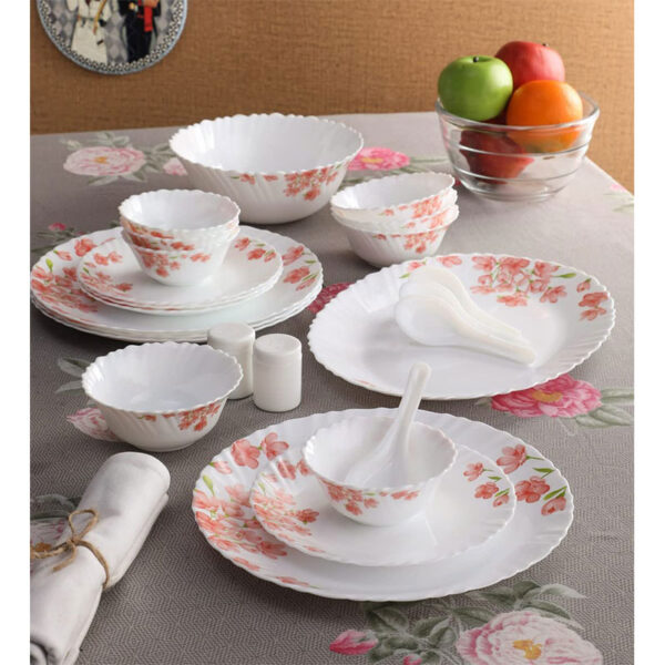 La Opala Dinner Set Aster Pink Classique 20 Pieces Lp020