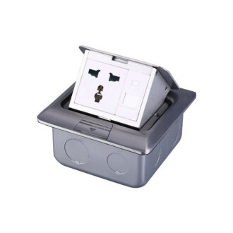 Tronic Single Floor Socket With 1 Data Port