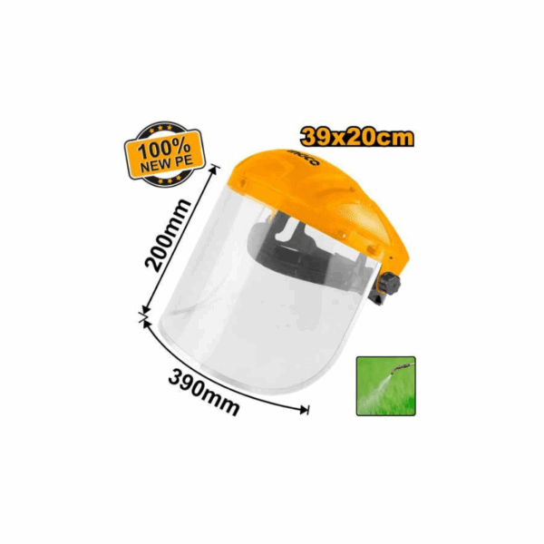 Ingco Face Shield 39X20Cm With Impact Resistant Visor Hfspc32