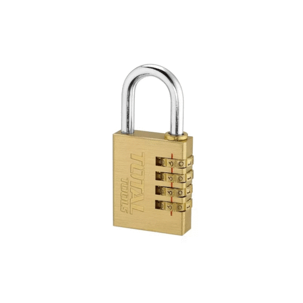 Total Brass 4 Digit Combination Padlock 4 X 40Mm, Password Combination Can Be Customized Tbck37404