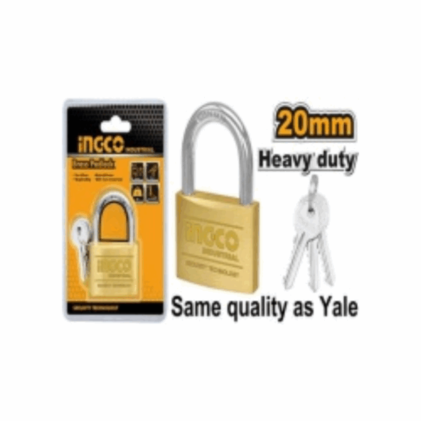 Ingco Heavy Duty Brass Padlock 20Mm Dbpl0202