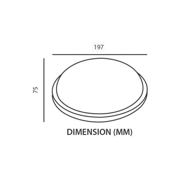 Tronic Black Round Led Bulkhead 8 Watts