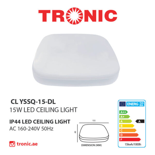 Tronic Square  Led Ceiling Light 15 Watts