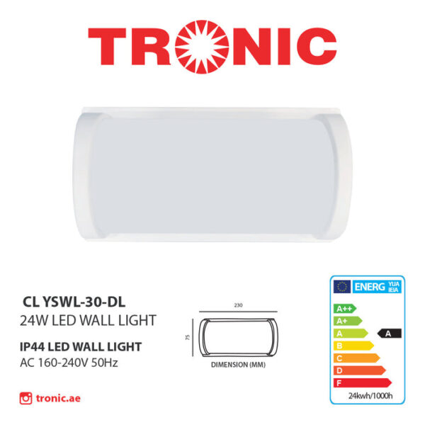 Tronic Square Daylight Led Bulkhead 30 Watts