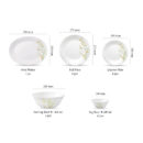 La Opala Dinner Set Citron Weave Classique 47 Pieces LW047