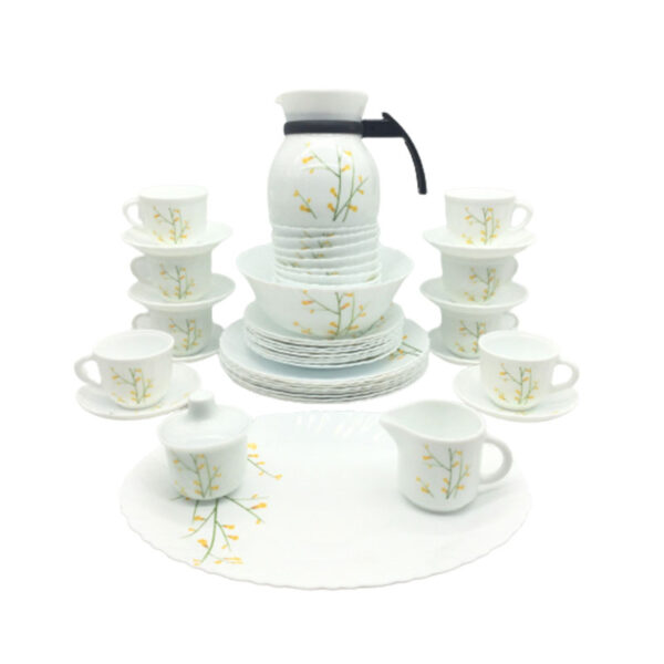 La Opala Dinner Set Citron Weave Classique 47 Pieces Lw047