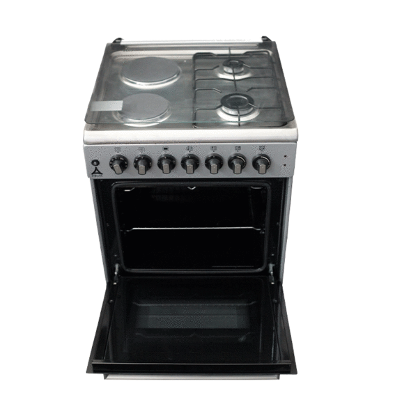 Delta Cookers 60X60Cm Electric Oven &Amp; Grill 2 Gas 2 Electric Inox Dgc-6022.I