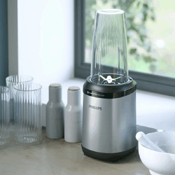 Philips Smoothie Blender 5000 Series 700+300Ml 800W With Problend Plus Technology, Detachable Blades, Easy Clean, Elegant Compact Design, Large Tumbler &Amp; Small Cup Hr2765