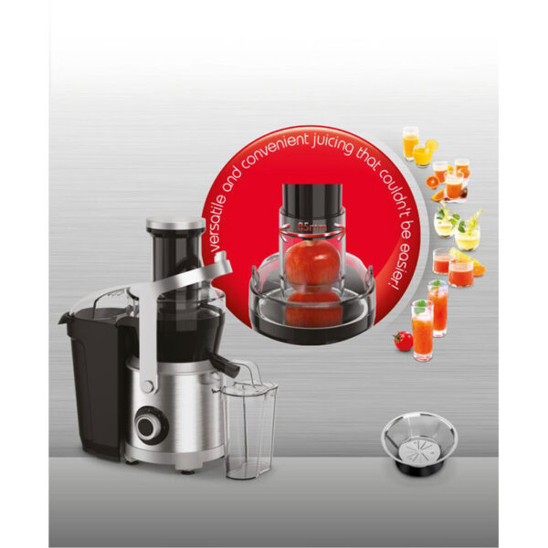 Moulinex Juicer 1000W Nutri Xxl Easy-To-Use Juice Extractor Xxl Feeding Tube Full Fruit Insertion Drip-Stop Protection 2 Speeds 2.2 L Pulp Container 0.8 L Juice Container Ju660D27