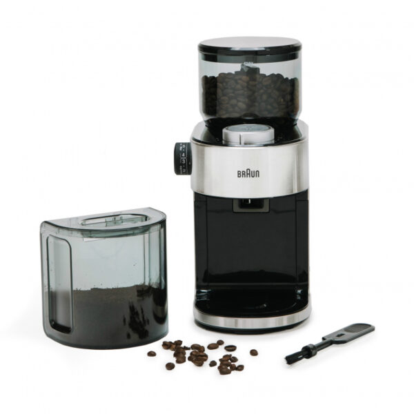 Braun Burr Grinder 500G 250W Stainless Steel Auto Off 9 Main Grind Settings &Amp; 6 Intermediate Kg701Ai-Kg7070