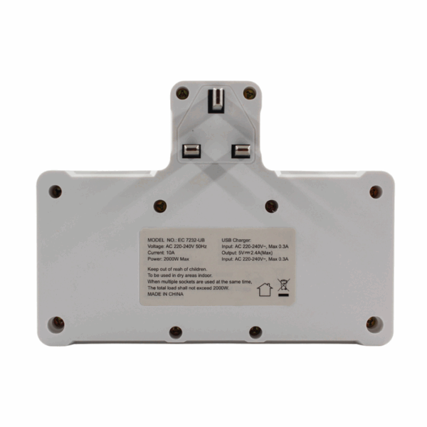 Tronic Multi Socket Adaptor With Usb