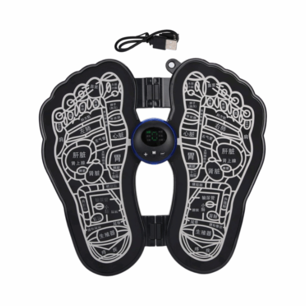 Ems Rechargeable/Wireless Foldable Foot Massager Mat With Muscle Stimulator 6 Modes, Muscle Pain Relief Physiotherapy Foot Massage Pad, Foot Massage For Improving Blood Circulation
