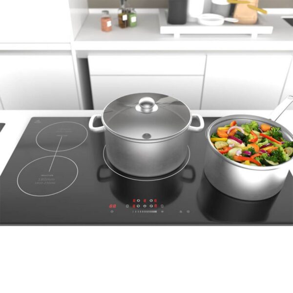 Evvoli Induction Hob 5 Burners Soft Touch Control With 9 Stage Power Setting 9700W Ih905B