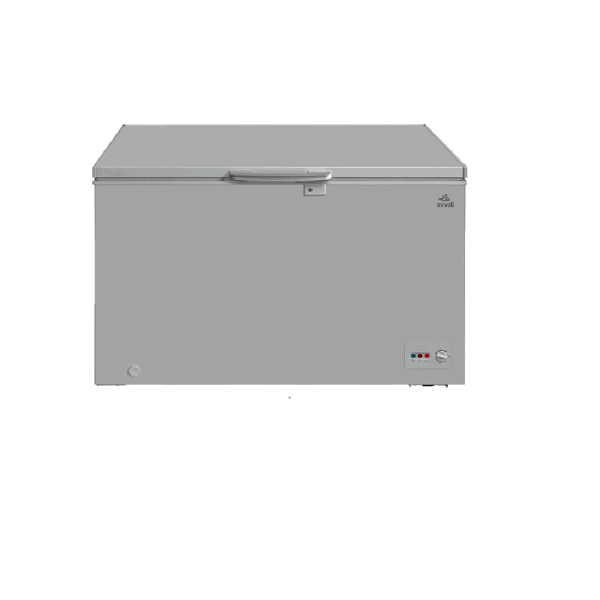Evvoli Chest Freezer Defrost Easy To Clean 300L Silver Evcfm-300W