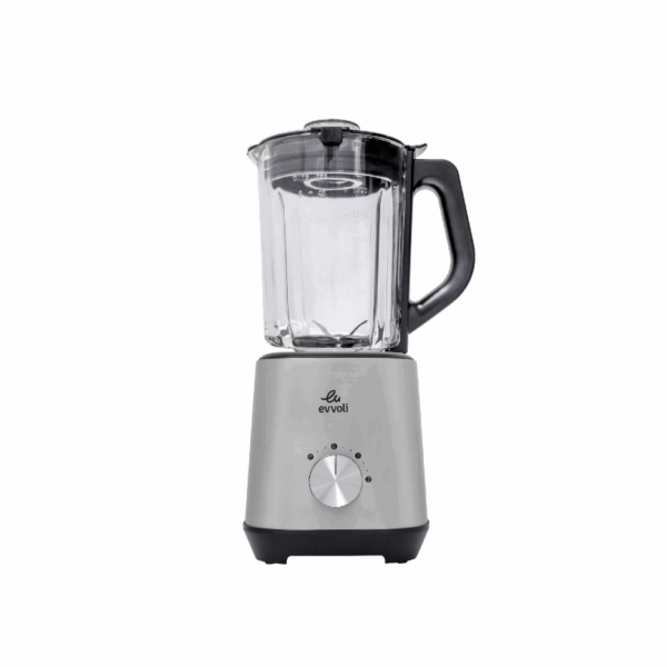 Evvoli Premium Table Blender 1000W With 1.5L Glass Jar With Ice Crush Function, 4 Knife Leaf &Amp; 3 Speed Operation Stainless Steel Evka-Bl15Hb