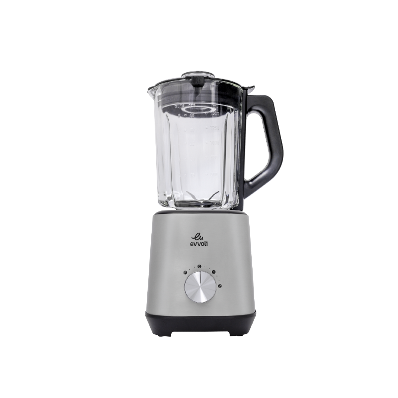 Evvoli Premium Table Blender 1000W With 1.5L Glass Jar With Ice Crush Function, 4 Knife Leaf &Amp; 3 Speed Operation Stainless Steel Evka-Bl15Hb