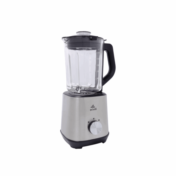Evvoli Premium Table Blender 1000W With 1.5L Glass Jar With Ice Crush Function, 4 Knife Leaf &Amp; 3 Speed Operation Stainless Steel Evka-Bl15Hb