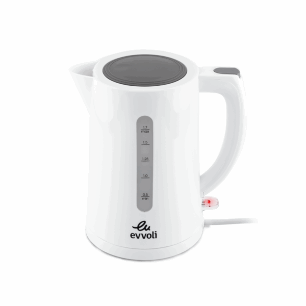 Evvoli Concealed Coil Electric Kettle 1.7L With Bpa Free Plastic 2200W Evka-Ke17Lw