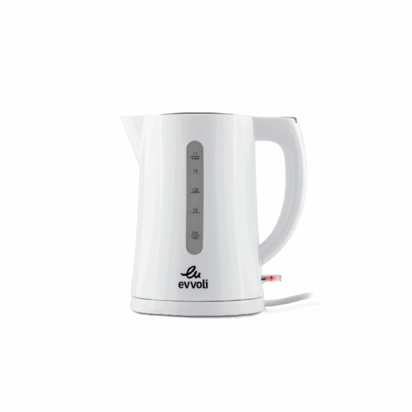 Evvoli Concealed Coil Electric Kettle 1.7L With Bpa Free Plastic 2200W Evka-Ke17Lw