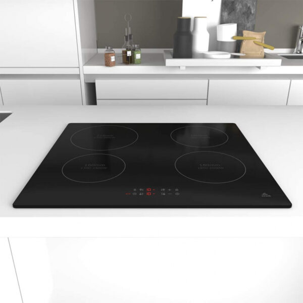 Evvoli Ceramic Hob 4 Burners Soft Touch Control With 9 Stage Power Setting 6600W Ch604B