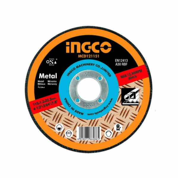 Ingco Abrasive Metal Cutting Disc Set 115Mm 25Pcs Mcd1211525