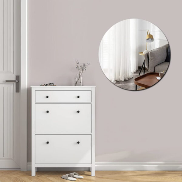 Generic High Quality Non-Glass Shatterproof, Anti Scratch, Easy To Install, Unbreakable, Safe For Kids, Frameless Acrylic Plexiglass Sheet Mirror (Wall Decor) For Bedroom, Bathroom &Amp; Living Room Round Shape