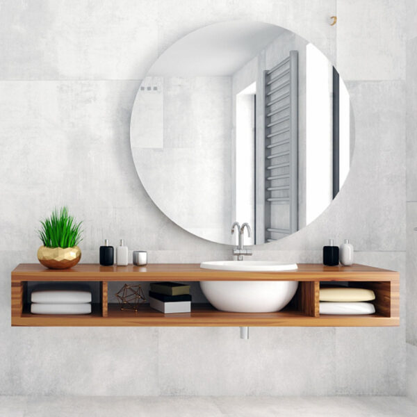 Generic High Quality Non-Glass Shatterproof, Anti Scratch, Easy To Install, Unbreakable, Safe For Kids, Frameless Acrylic Plexiglass Sheet Mirror (Wall Decor) For Bedroom, Bathroom &Amp; Living Room Round Shape