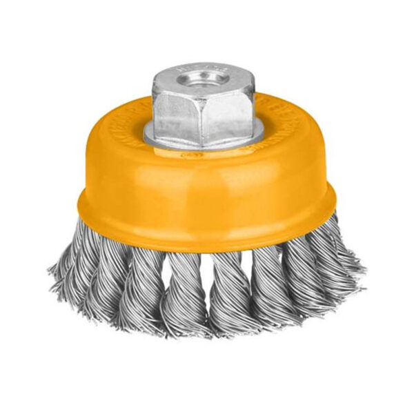 Ingco Cup Twist Wire Brush With Nut 125Mm Wb21251