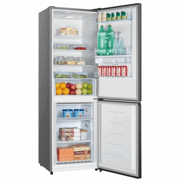 Hisense Refrigerator 262L Bottom Freezer, Water Dispenser, No Frost, Recessed Handle, Titanium Silver H350Bts-Wd