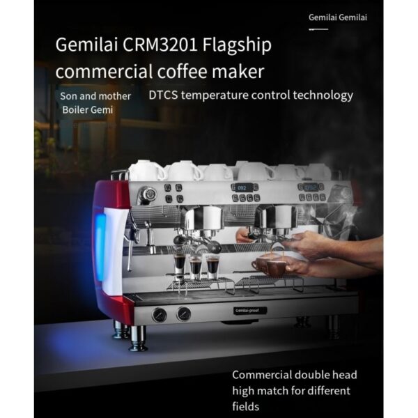 Gemilai Commercial Coffee &Amp; Espresso Machine Double Head