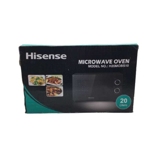 Hisense Microwave 20L 700W Solo Manual, Knobs Push Button, 6 Power Levels, Black H20Mobs10
