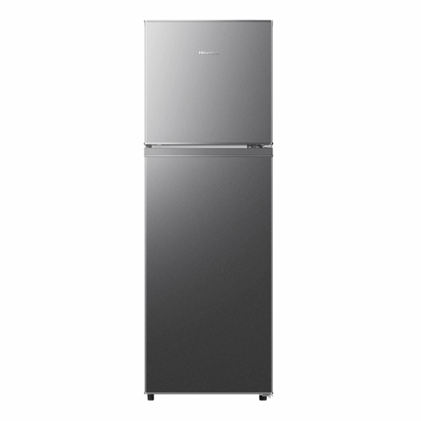 Hisense Refrigerator 154L Double Door, Top Freezer, Energy Class A, Led Lighting, Reversible Door, Tempered Glass, Titanium Silver H225Tts