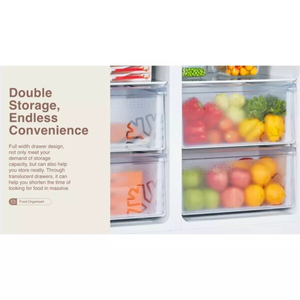 Hisense Side By Side Fridge Blue &Amp; White Glass 508L H670Sdbl-Wd