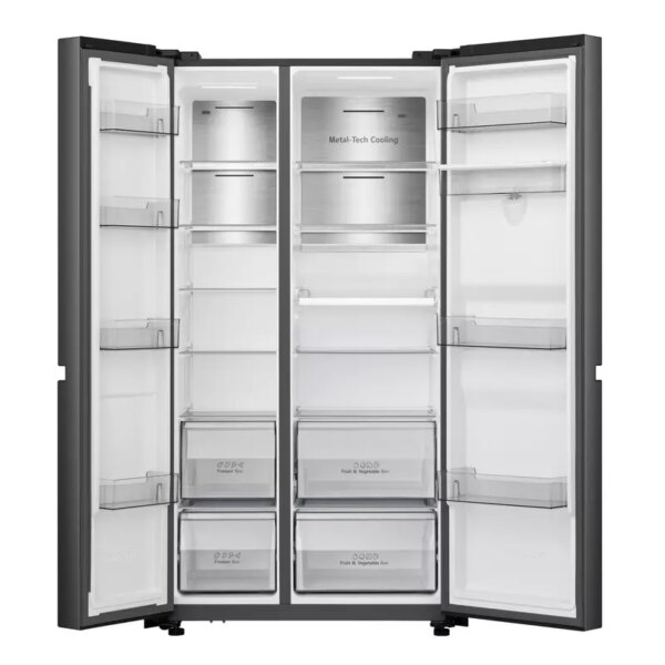 Hisense Fridge Side By Side Refrigerator, Inverter &Amp; Led Touch 637 Litres H800Sbwd