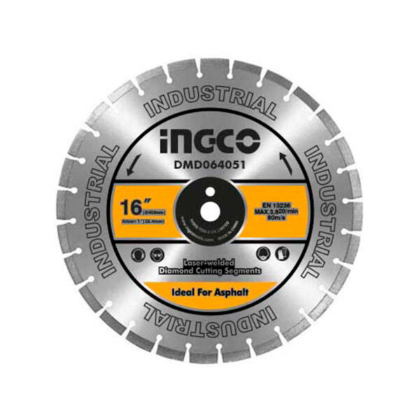 Ingco Diamond Disc For Asphalt Cutting Laser Welded Rim 405Mm Dmd064051