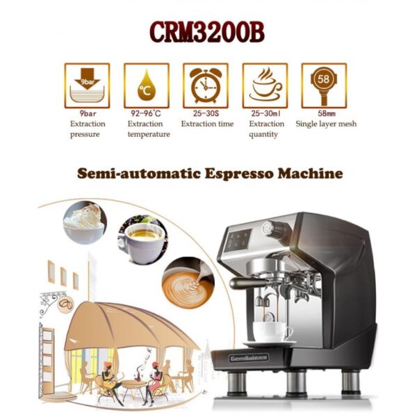 Gemilai Commercial Coffee &Amp; Espresso Machine Single Head