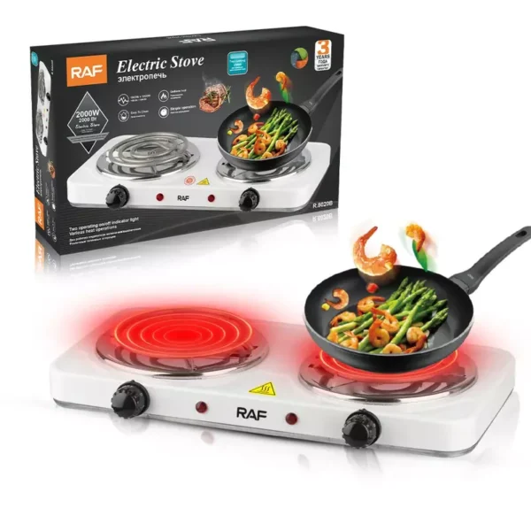 Raf Hotplate 1000W Double Coil, Uniform Heat, Simple Operation 8020B