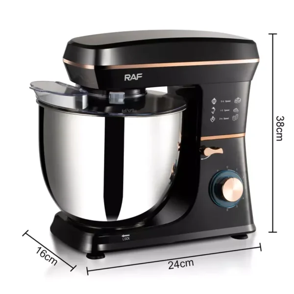 Raf Stand Mixer 10L 1800W Dry Anti Splash Protection, Speeds With Pulse Function, R.6673