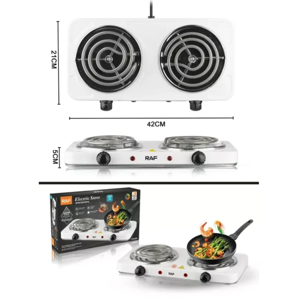 Raf Hotplate 1000W Double Coil, Uniform Heat, Simple Operation 8020B