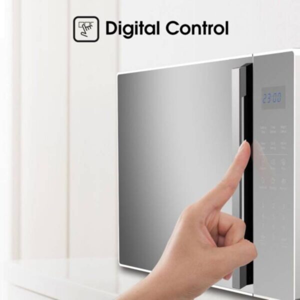 Hisense Microwave 26L 700W Solo Digital, 6 Power Levels, Touch Display, Handle, Mirror Finish H26Moms5H