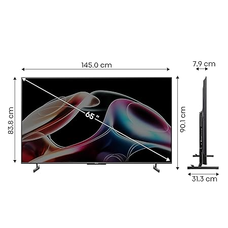 Hisense 65&Quot; Smart Mini 4K Uled Tv With Dolby Atmos, Quad-Core Processor, Hi-View Engine, Hdr10+, Free Sync Premium, Light Sensing, Dual-Band Wi-Fi 65U7K