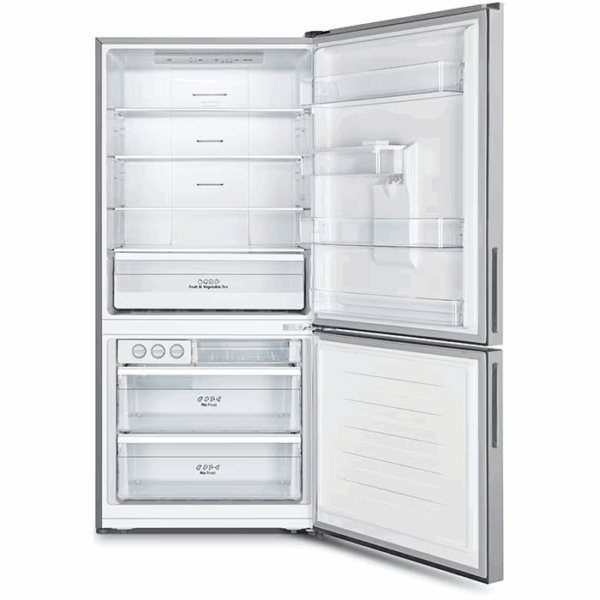 Hisense Refrigerator 463L, Double Door Bottom Freezer, With Water Dispenser, Precise Temperature Control, Multi-Airflow For Constant Temperature, A+ Energy Saving H610Bs-Wd