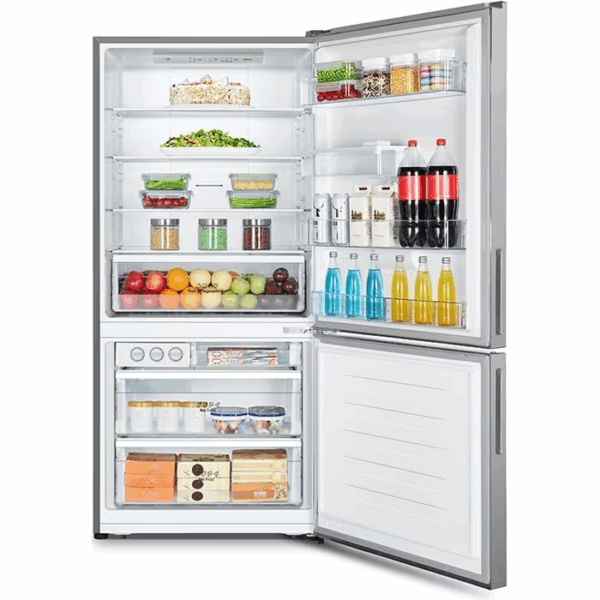 Hisense Refrigerator 463L, Double Door Bottom Freezer, With Water Dispenser, Precise Temperature Control, Multi-Airflow For Constant Temperature, A+ Energy Saving H610Bs-Wd