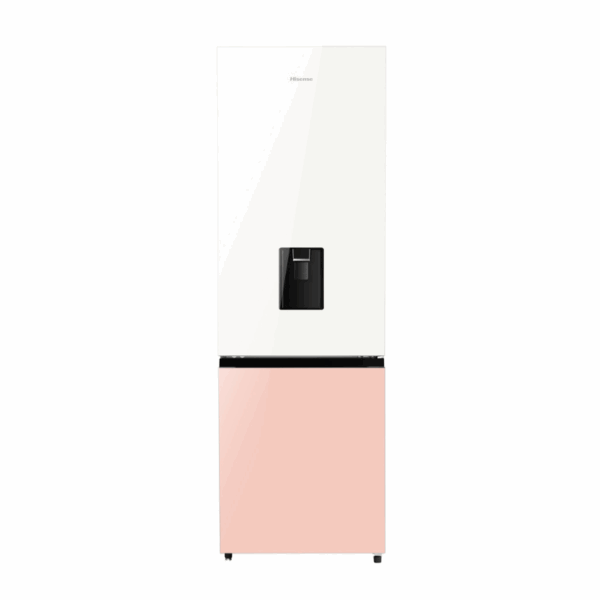 Hisense Refrigerator 350L Bottom Freezer A+ Energy Efficiency Class, Non Plumbed Water Dispenser, Reversible Door White &Amp; Pink H450Bdp-Wd