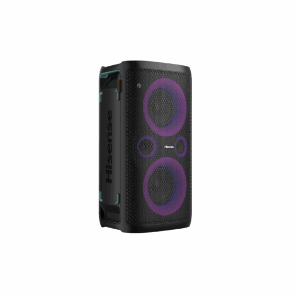 Hisense Ultimate Wireless Portable Speaker 300W, 2.0Ch, With Party Lights, 15 Hour Long-Lasting Battery, Bluetooth 5.0, Ipx4 Waterproof, Dj And Karaoke Mode Rocker One