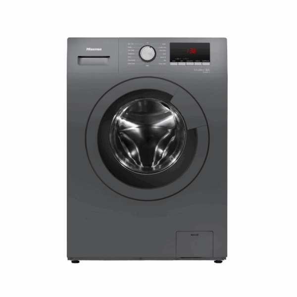 Hisense Washing Machine 7Kg, Front Load Pure Jet Wash Stream Technology, Allergy Steam Care, Durable Inverter Snowflake Drum Silver Wfqp7012Vmt