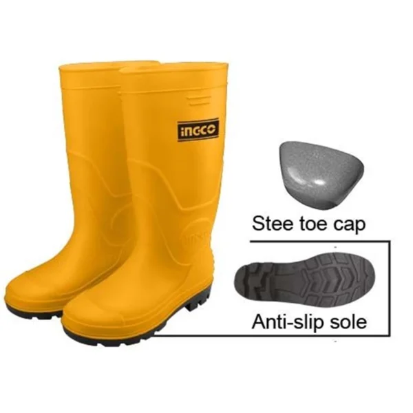 Ingco Safety Gum Boots With Steel Toe Cap Ssh092Sb
